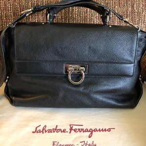 Salvatore Ferragamo handbag w/silver hardware